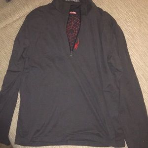 Men’s grey and red Spyder pullover